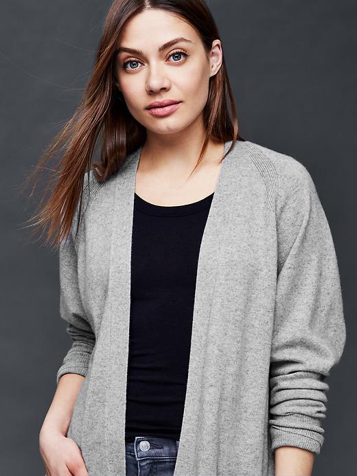 Gap Wool/cashmere Open Cardigan - Heather Grey