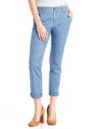 Gap Women Chambray Girlfriend Chinos - Denim