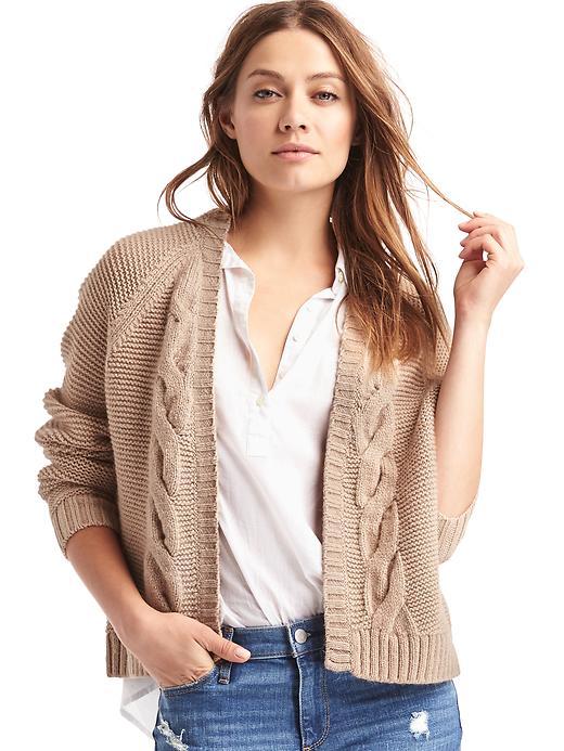 Gap Women Cozy Cable Knit Shrug - Nude Heather