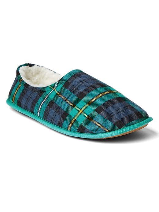 Gap Men + Pendleton Sherpa Lined Slippers - Green Plaid