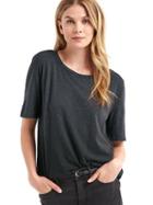 Gap Women Sparkle Slub Jersey Tee - True Black
