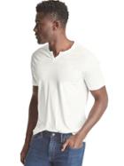 Gap Men Notch Crewneck Tee - New Off White