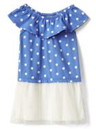 Gap Starry Double Layer Dress - Moore Blue