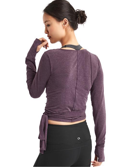 Gap Women Gapfit Breathe Barre Wrap Top - New Vineyard