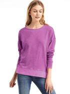 Gap Women Slouchy Pullover Sweatshirt - Acai Berry
