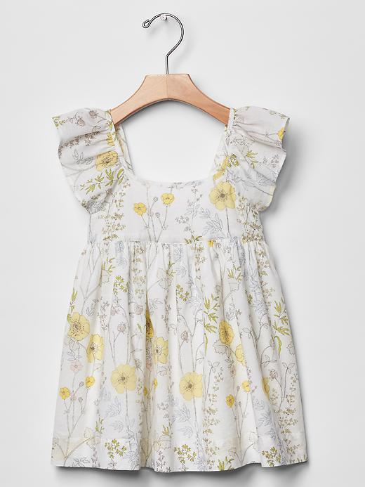 Gap Spring Floral Flutter Dress - White