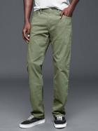 Gap Men 1969 Stretch Straight Fit Broken Twill Jeans - Green