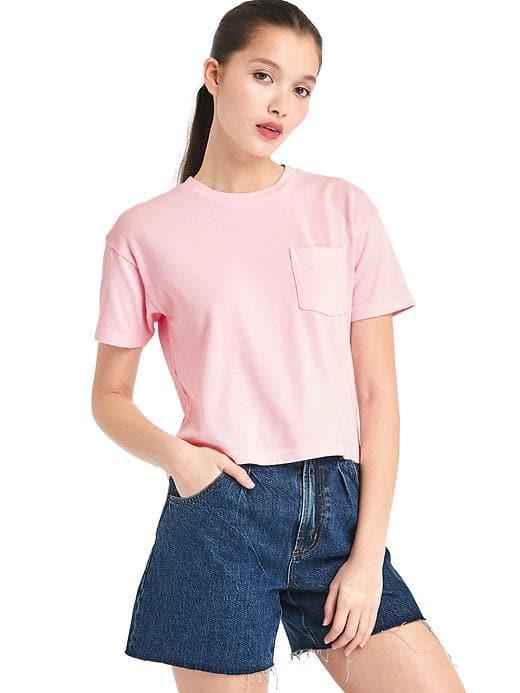 Gap Women The Archive Re Issue Original Pocket T - New Babe Pink