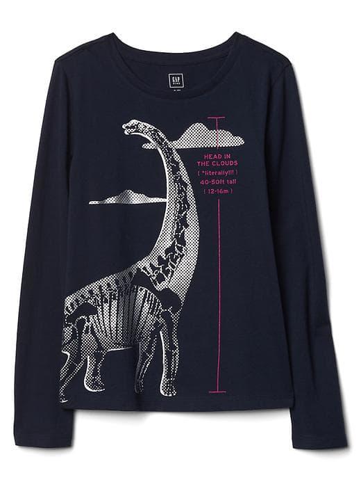 Gap Embellished Graphic Long Sleeve Tee - Blue Galaxy