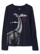Gap Embellished Graphic Long Sleeve Tee - Blue Galaxy