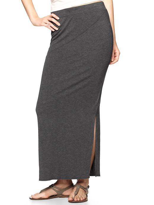 Gap Pure Body Long Seamed Skirt - Dark Charcoal Heather