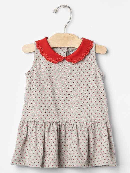 Gap Scallop Collar Dress - Gray