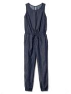 Gap Women Tencel Denim Jogger Jumpsuit - Rinsed