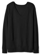 Gap V Neck Raglan Sweater - Black