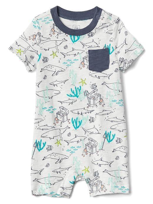 Gap Ocean Treasure Shorty One Piece - Shark Print