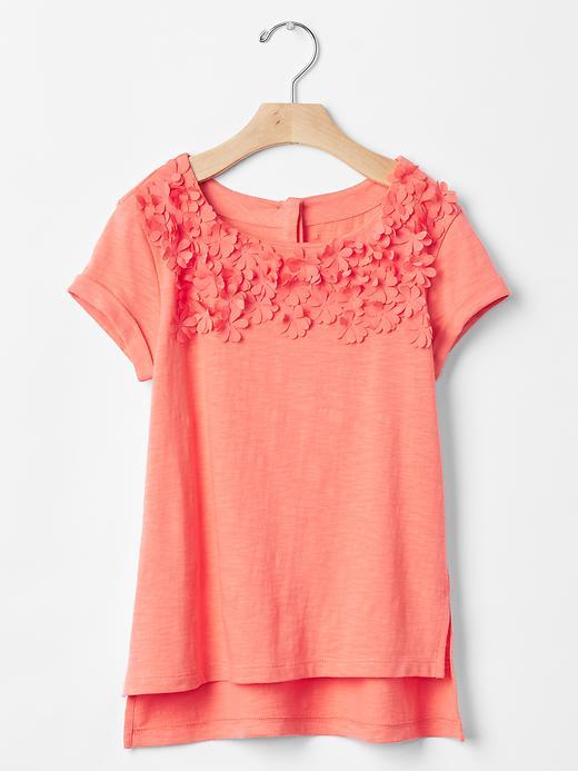 Gap Floral Neckline Tee - Pink Reef