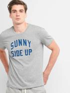 Gap Men Modal Short Sleeve Graphic Tee - Light Heather Grey