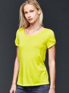 Gap Twist Short Sleeve Top - Phosphorus