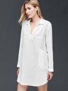 Gap Women Woven Shirtdress - Optic White