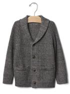 Gap Ribbed Shawl Cardigan - Gray