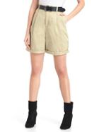 Gap Women The Archive Re Issue Pleated Fit Shorts - Khaki