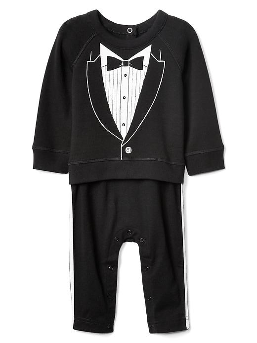 Gap Tuxedo Double Layer One Piece - Black
