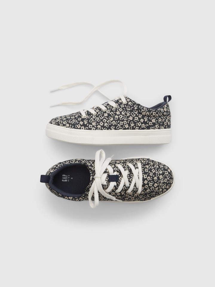 Kids Floral Print Sneakers