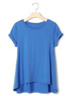 Gap Roll Cuff Swing Tee - Belle Blue