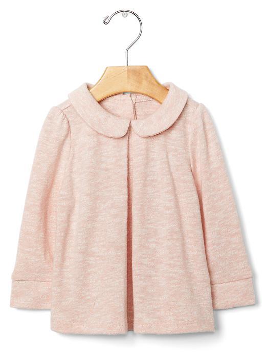 Gap Marled Peter Pan Collar Top - Pink Standard