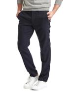 Gap Men Textured Wool Blend Slim Fit Trouser - Navy