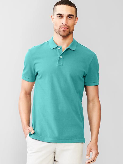 Gap Men The New Polo - Teal Ocean