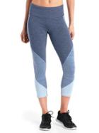 Gap Women Gfast Performance Cotton Colorblock Capris - Blue Indigo