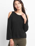Gap A Line Cold Shoulder Pullover - Black
