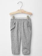 Gap Ruffle Marled Knit Pants - Medium Grey Heather