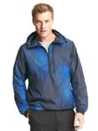 Gap Men Packable Print Anorak - Light Blue/navy