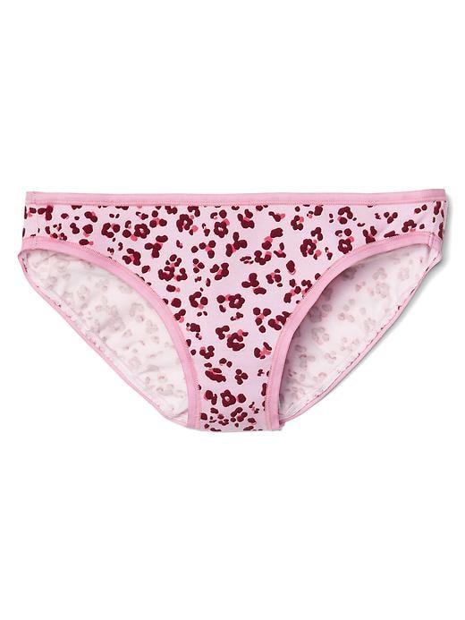 Gap Women Stretch Cotton Bikini - Cheetah Gauzy Lilac