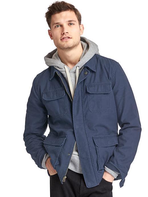Gap Men Cotton Field Jacket - Tapestry Navy