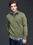 Gap Men Sun Wash Half Zip Sweatshirt - Desert Cactus