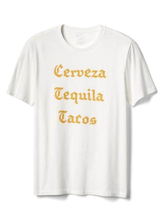 Gap Men Graphic Short Sleeve Tee - Cerveza Teq Taco