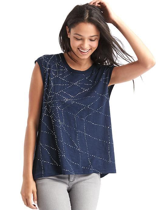 Gap Women Foil Print Cap - True Indigo