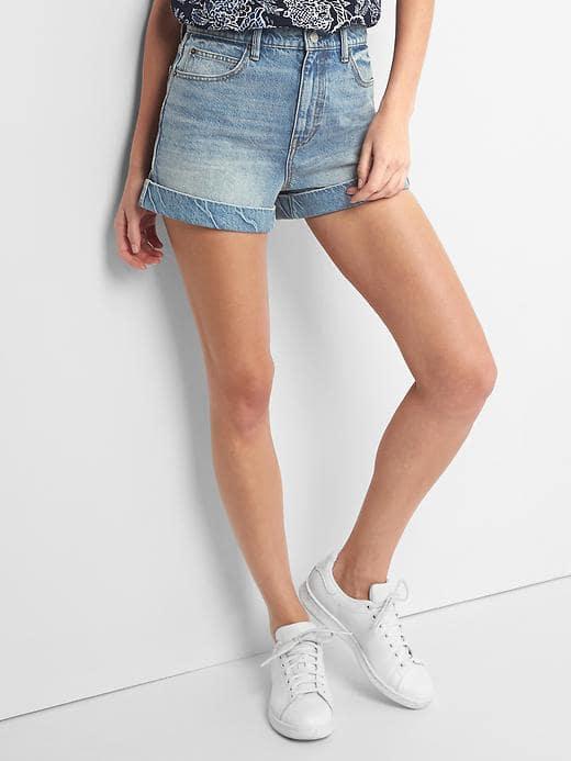 Gap Women Super High Rise Denim Shorts - Light Indigo