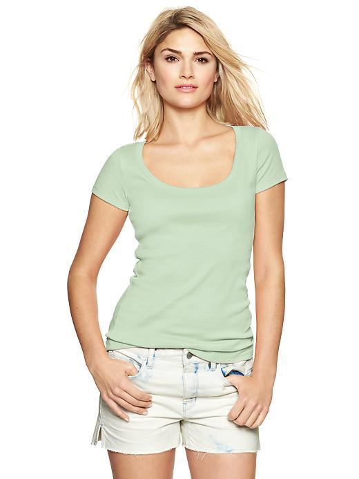 Gap Favorite Short Sleeve Scoop Tee - Fire Opal