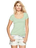 Gap Favorite Short Sleeve Scoop Tee - Fire Opal