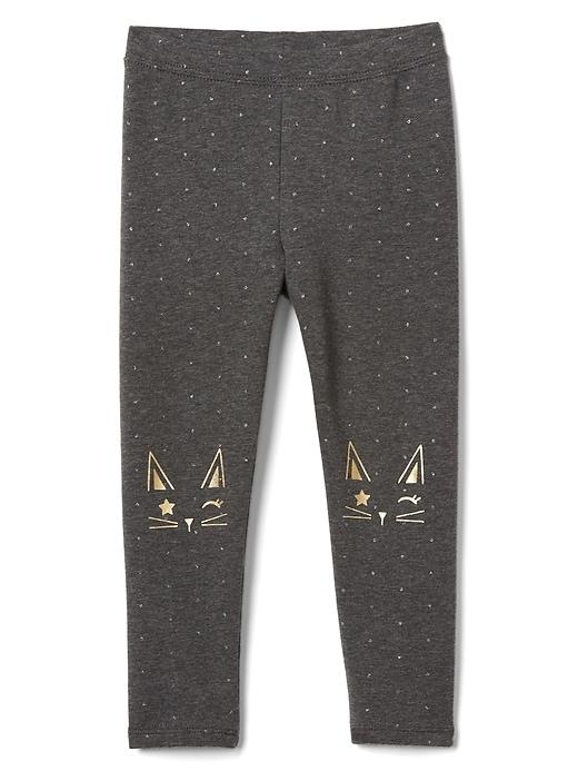 Gap Print Soft Terry Leggings - Cool Cat