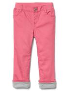Gap Stretch Jersey Lined Straight Jeans - Primrose Pink
