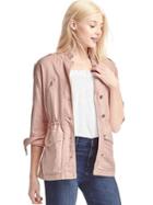 Gap Women Twill Utility Jacket - Light Pink