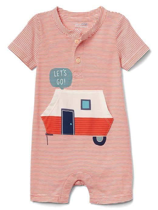 Gap Camper Kanga Shorty One Piece - Deep Papaya