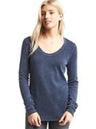 Gap Women Vintage Wash Scoop Neck Sweater - Dark Night