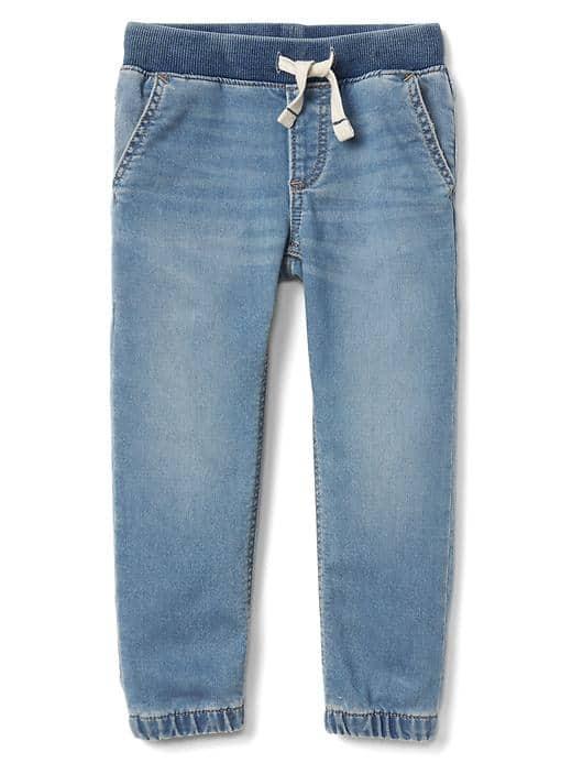 Gap Super Soft Denim Joggers - Light Wash