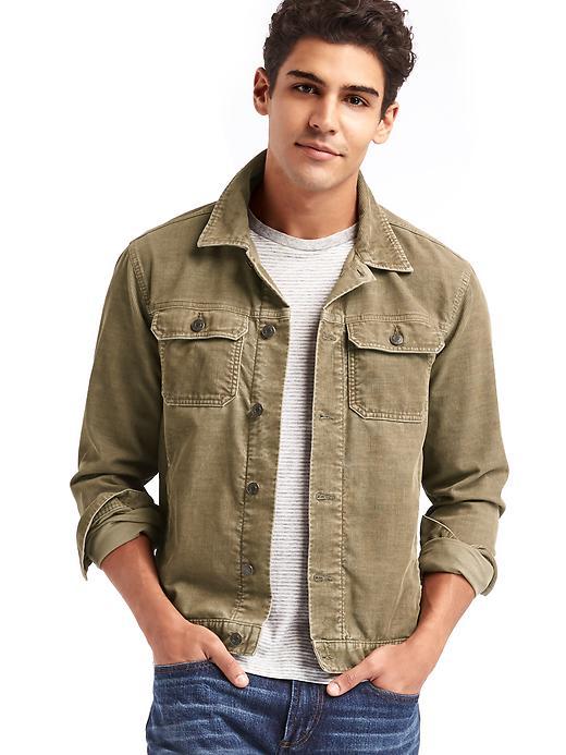 Gap Men Corduroy Jacket - Dark Khaki